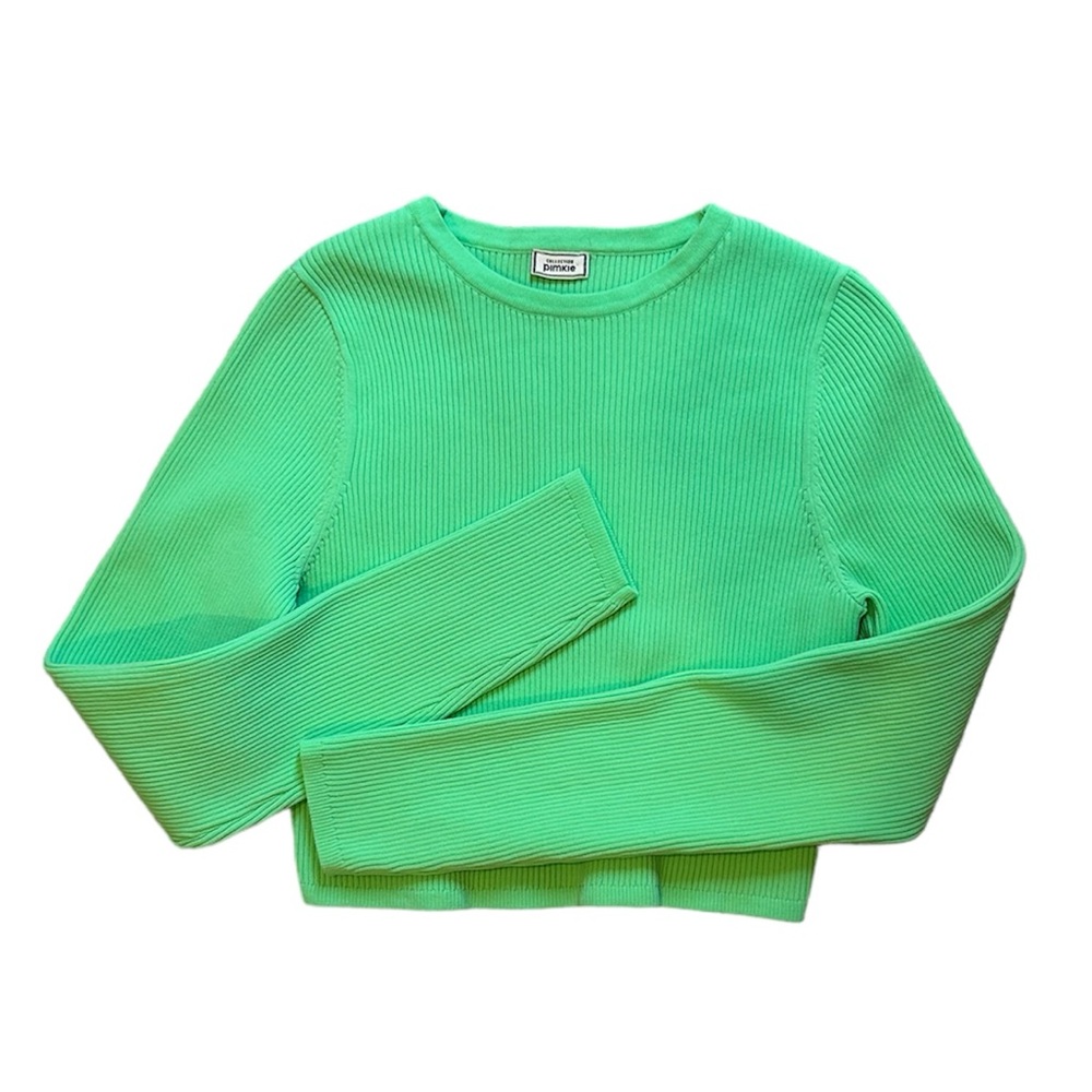 NEON GREEN LONG SLEEVE TOP